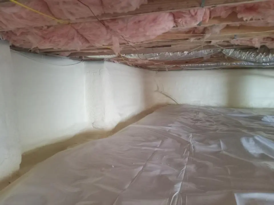 Crawl space encapsulation with closed-cell spray foam for Roof Waterproofing in Woodhaven